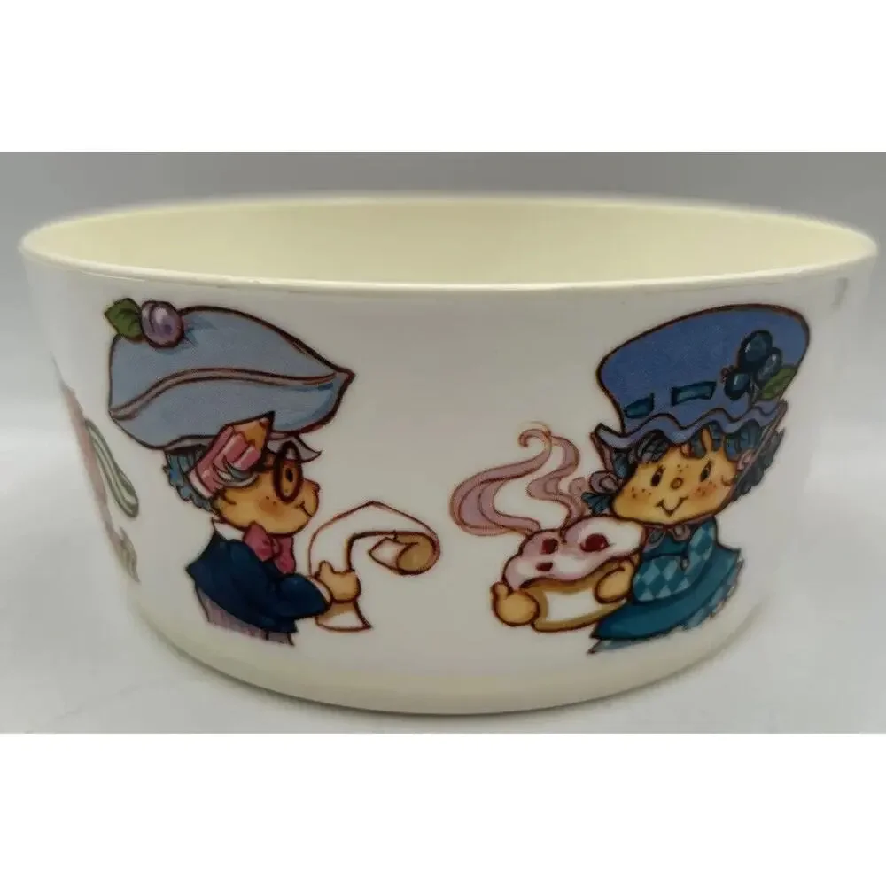 Vintage‎ 1980's Strawberry Shortcake Deka 3 Piece Plastic Dish Meal U115Set B